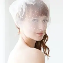 Бестселлеры белый фаты один слой короткие точки тюль фата отрезок таможни край птичья клетка фата V871