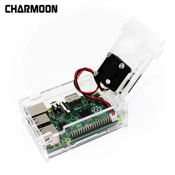 

High Quality For Raspberry Pi 3 B+ Case,Acrylic Case Transparent Box Cover Shell With Cooling Fan For Raspberry Pi 3 B+/3/2/ B+