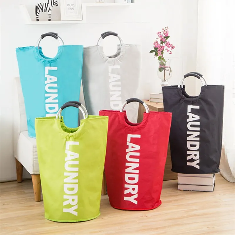 Foldable Laundry Basket Portable Thickness Oxford Waterproof Bathroom