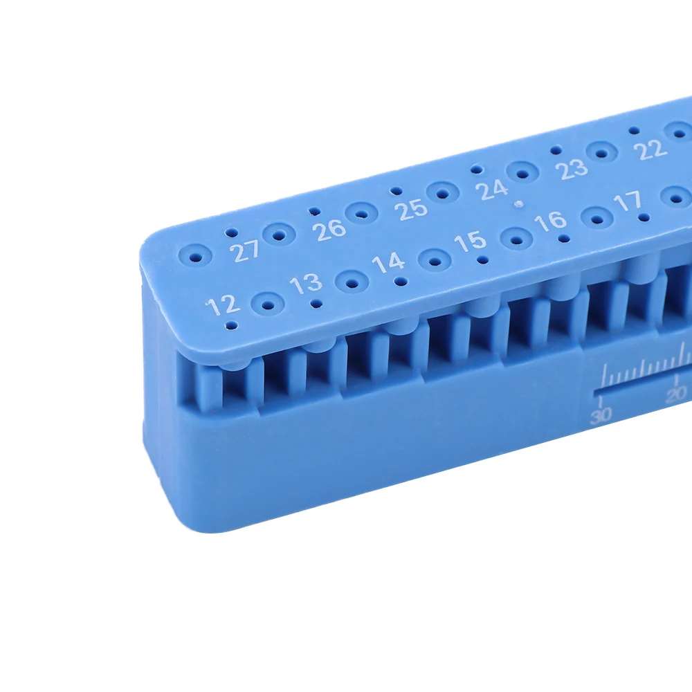 1PC Plastic Dental Mini Endo Measuring Autoclavable Endodontic Block Files Dentist Instrument Ruler Blue Universal 88 2