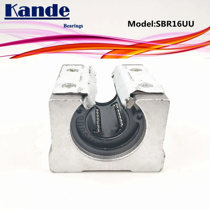 Подшипники Kande 4 шт. SBR16UU SBR16 UU открытый Подшипник блока CNC части скольжения для 16 мм