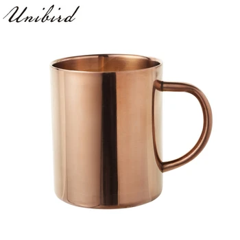 

Unibird Stainless Steel Coffee Mug Rose Gold Copper Nordic Style Milk Mug Double Insulation Tea Water Cup Drink Tumbler Anti-hot