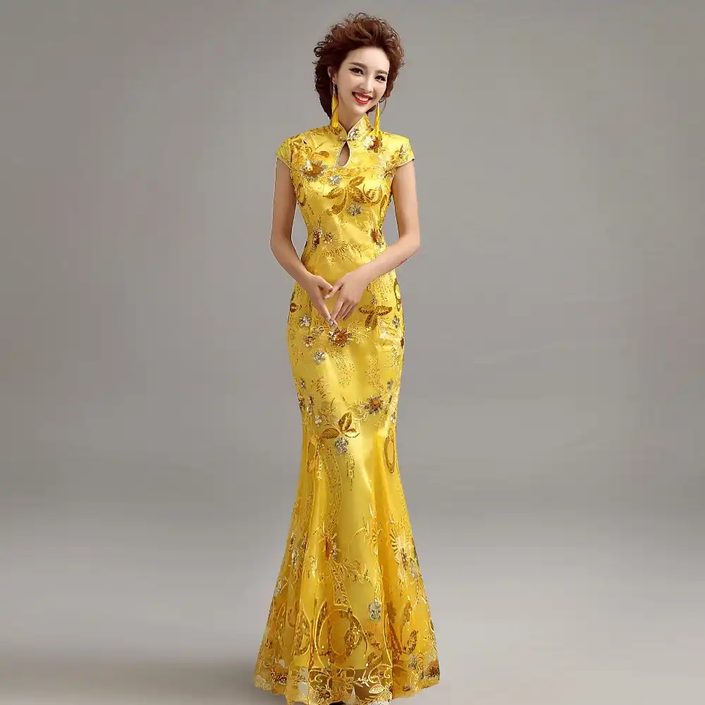 yellow traditional dresses