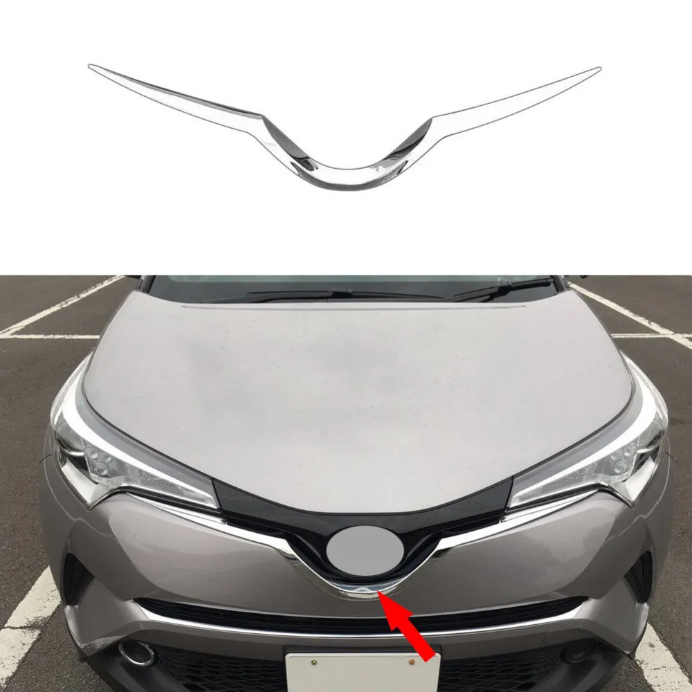 

Fit For Toyota C-HR CHR 2016 2017 2018 1pc Chrome ABS Car Front Hood Grille Bonnet Cover Decor Trim Decorative Accessories