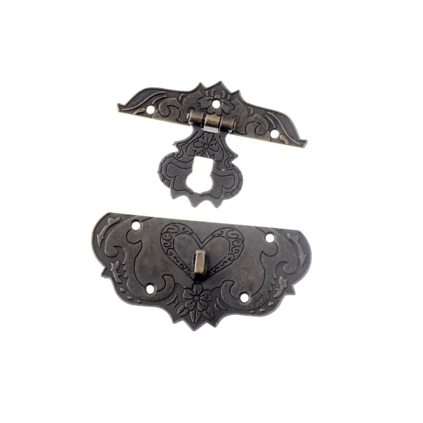 

Free Shipping 1 Set Bronze Tone Trunk Lock Handbag Bag Accessories Purse Snap Clasps/ Closure Locks 76x57mm