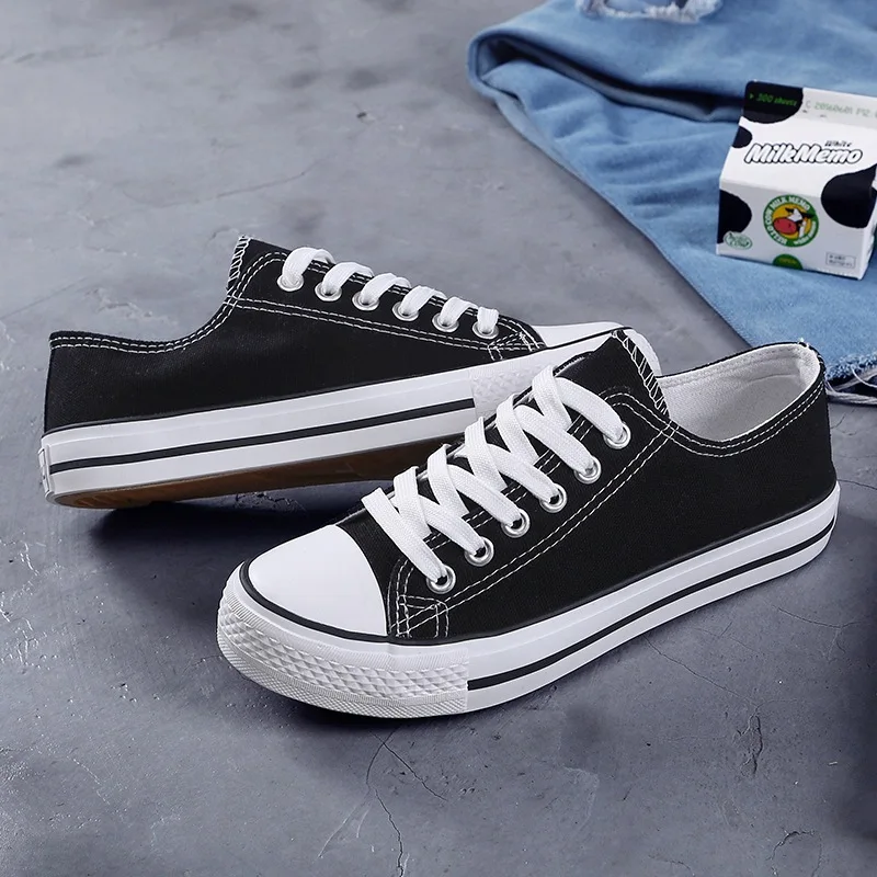 

2019 new classic canvas shoes fashion casual student flat shoes Korean version of the wild comfortable women's single shoes