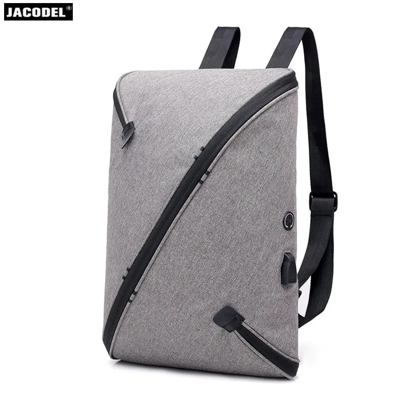 Jacodel 14 inch One Piece Backpack Headphone Backpack for School Teenagers Bag New Travel Laptop Backpack USB Laptop Bag 14 inch