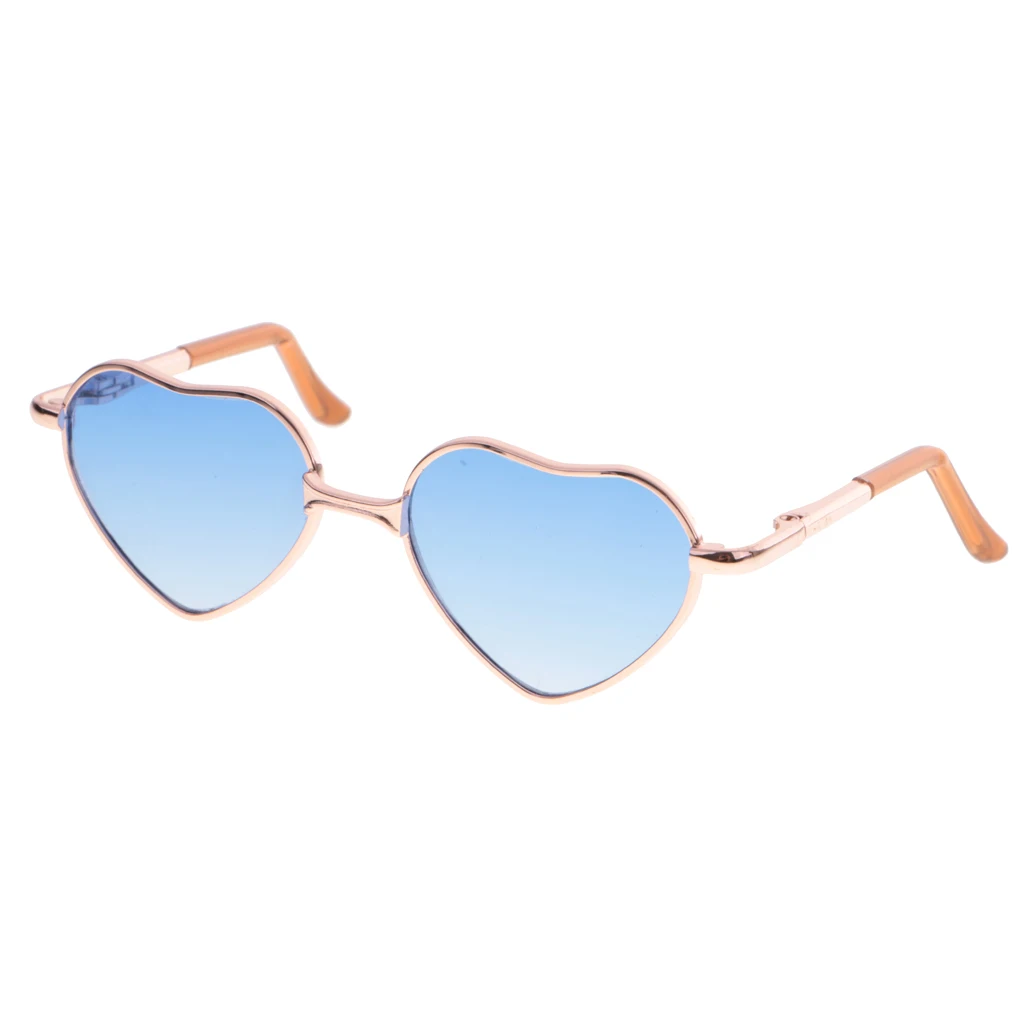 New Cute Gradient Colored 1/6 Heart Shaped Doll Glasses Eyeglasses Sunglasses For Blythe Doll 12'' Dolls Dress up Accessories