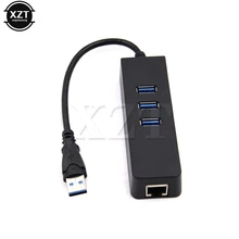 1 шт. 3 Порты и разъёмы USB 3,0 концентратор 10/100/1000 Мбит/с RJ45 Gigabit Ethernet LAN проводной сетевой высокоскоростной