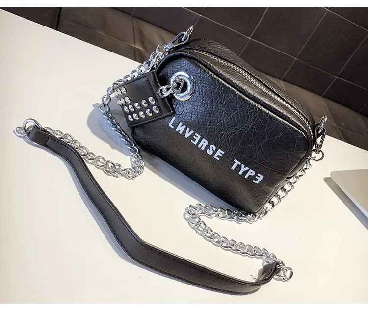 NIGEDU Luxury mini flap bag women chains Crossbody bag Fashion Designer rivet girls Handbag female Shoulder bag Clutch wallet (7)