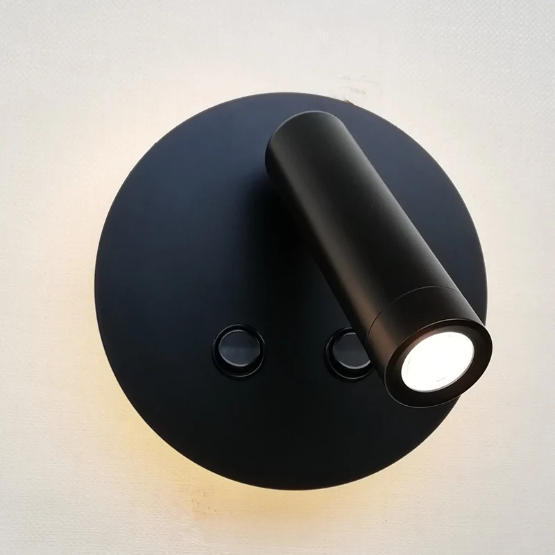 

Topoch Modern Bedroom Wall Lamp Dual Switched LED Backlit 6W with Adjustable Reading Light 3W for Indoor Decaration 100-240V
