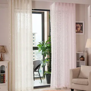 

Luxury Stylish Curtains Bedroom Tulle Curtain Window Living Room Curtain Jacquard Fabrics Door Balcony Clear Curtains 095