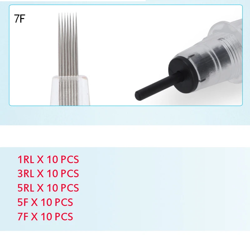 50 шт./компл. микроблейдинг иглы для перманентного макияжа машина Charmant 2 татуировки 1.3.5rl 5.7f Навсегда Красота Косметика