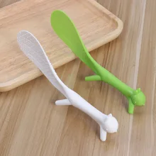 Цельнокроеное платье Милая кошка в форме ковша антипригарным рис весло столовый прибор ложка бытовой Пластик с антипригарным покрытием риса ложка, кухонные принадлежности