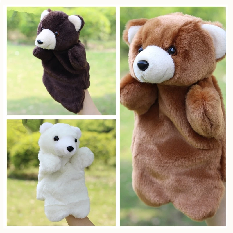 

Hot Sale Children Stuffed Toy Teddy Bear Plush Hand Puppet Kids Doll Plush Baby Puppets Toys Christmas Birthday Gift