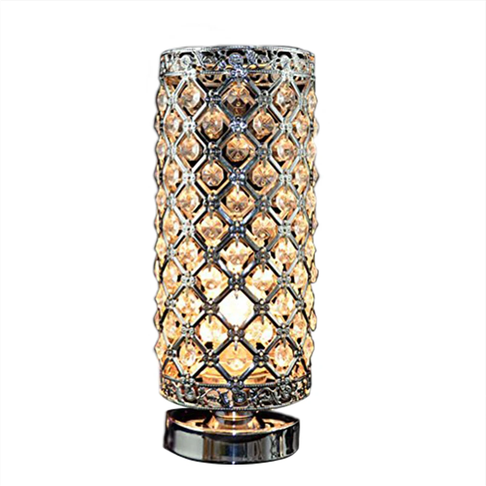 

Modern Crystal Table Lamps Decorative Bedside Nightstand Desk Lamp Shade For Bedroom Living Room Dining Room