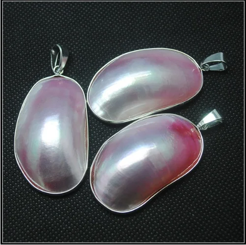 

nature pink shell pendants mother of pearl saltwater pearl shell size 40x22mm nice charms women pendants top beads jewelry