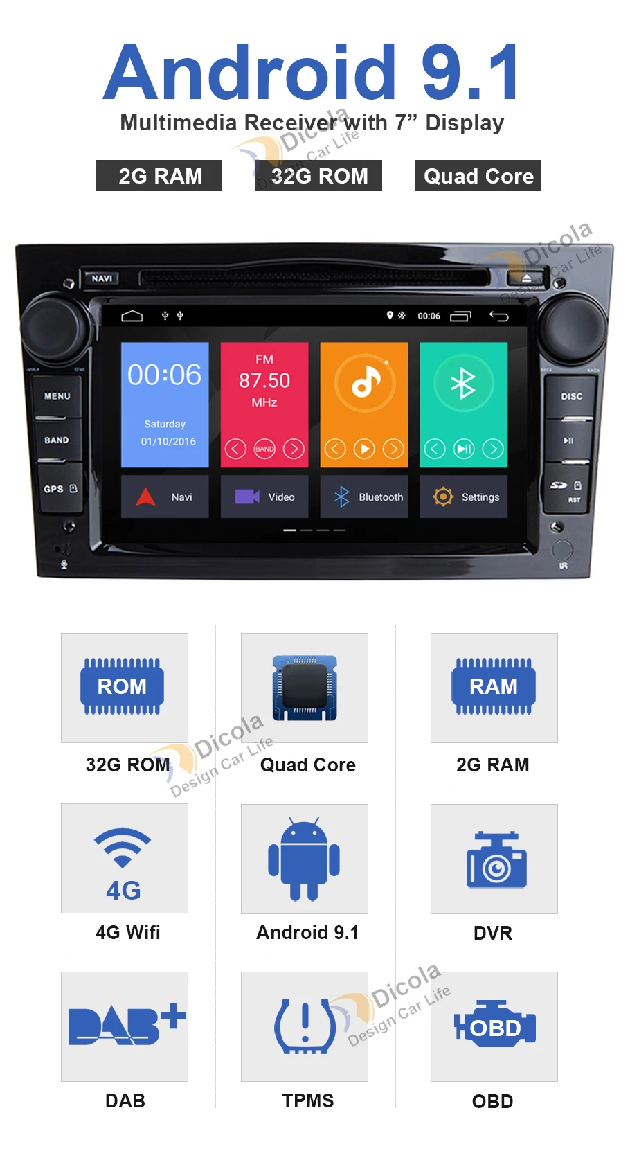 Clearance 7 inch IPS HD Android 9.1 Car DVD Player for Opel Astra h Vectra Antara Zafira Wifi 4G Bluetooth Radio USB SD Free Shipping 4 Clearance 7 inch IPS HD Android 9.1 Car DVD Player for Opel Astra h Vectra Antara Zafira Wifi 4G Bluetooth Radio USB SD Free Shipping 4