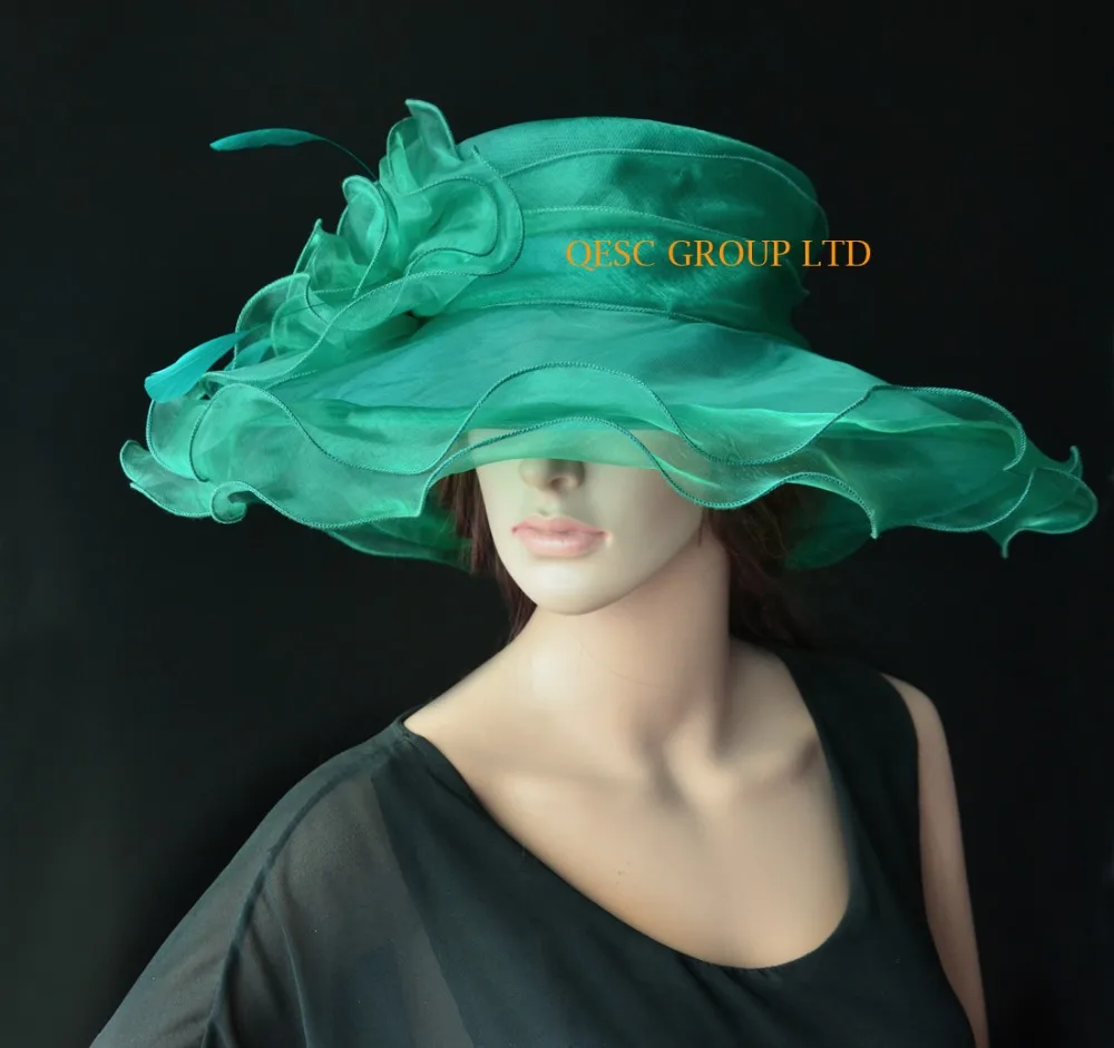 dark green derby hat