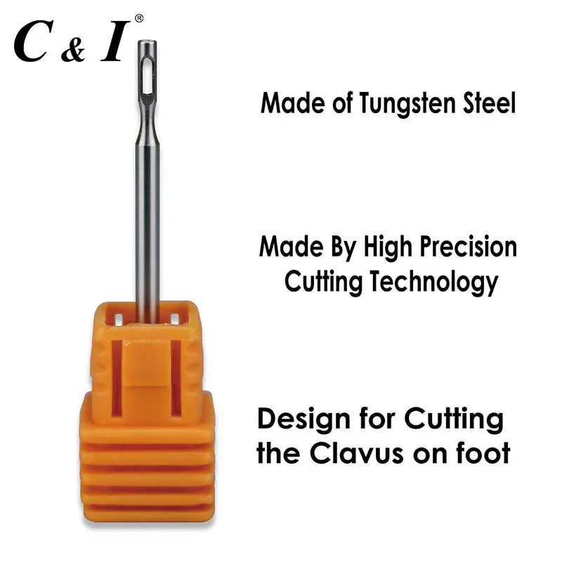 C& I полый резак бит-без зубов и с зубами на выбор-Профессиональный для педикюра