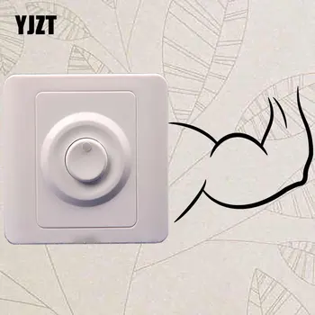 

YJZT Fitness Gym Decor Man's Hand Muscle Fashion Home Wall Sticker Vinyl Switch Decal 8SS2338