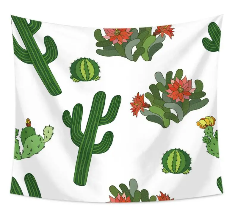 Cactus tapestry wall hanging home decor printing tablecloth bed sheet beach towel for party wedding decoration background - Цвет: 12