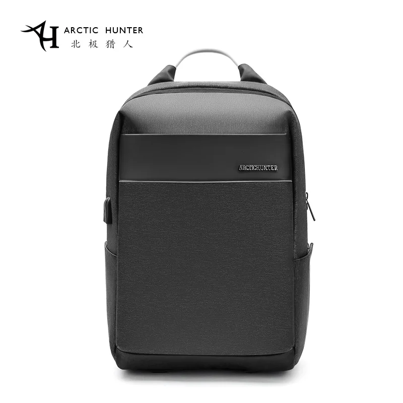 ARCTIC HUNTER, 15,6 дюймов, USB, водонепроницаемая мужская сумка для ноутбука, Спортивная, дорожная, деловая, для ноутбука, мужской рюкзак, школьная сумка, Mochila Bolsa - Цвет: gray