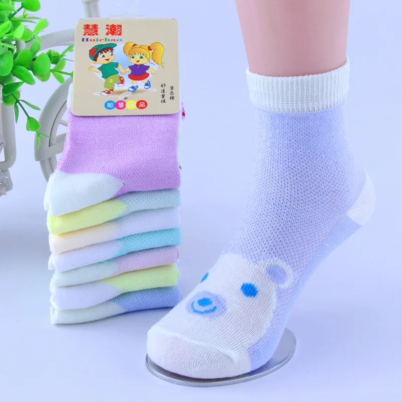 Новое поступление, вязаные носки с рисунками для мальчиков и девочек на осень и зиму детские мягкие хлопковые носки брендовые Носки ярких цветов для малышей RC1391 - Цвет: pig