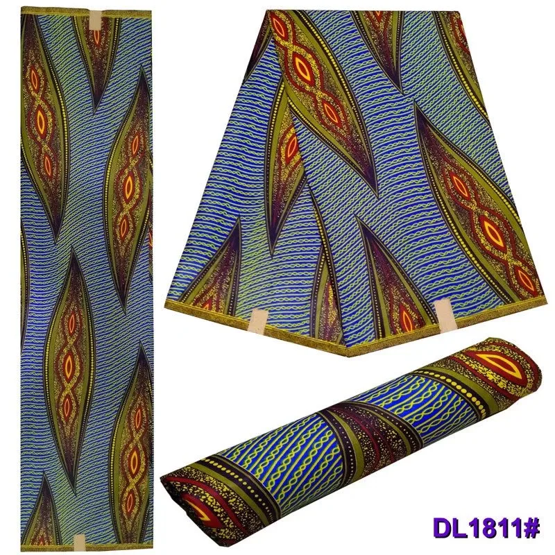 

2019 New African Wax 6 yards African Fabric for Party Dress 100% Polyester Floral African Wax Prints Ankara Fabric 1307-93
