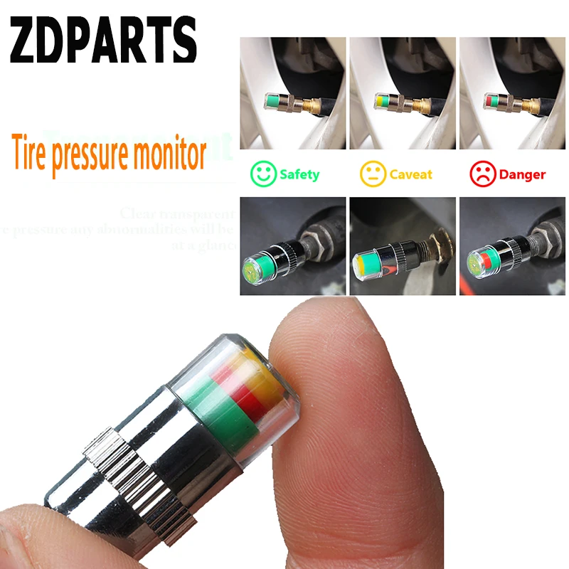 Колпачки воздушных клапанов для автомобильных шин ZDPARTS 4X Предупреждение ющая