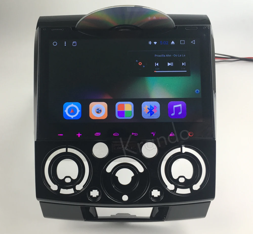 Krando mazda BT50 Android car radio gps dvd player navigation multimedia system (1)