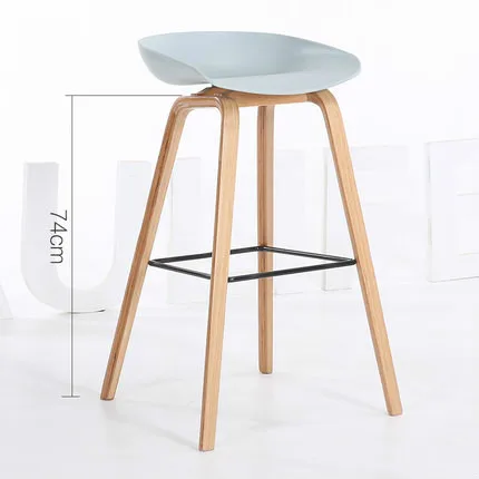 Луи моды барные стулья дождь жизни Nordic твердой древесины творческий, современный, простой дома табурет - Цвет: G10 74cm