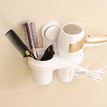 BEEGAGA Original Design-Wand Absaugung Föhn Trockner Kamm Halter Rack Ständer Set Kunststoff Bad Speicherorganisator