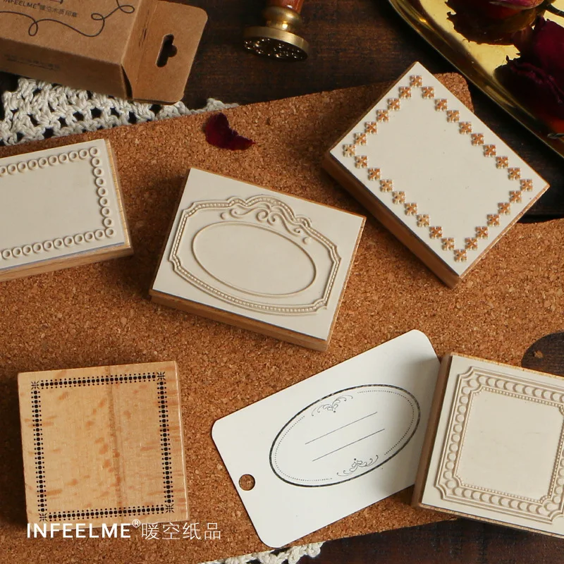 

Vintage Label Pattern decoration stamp wooden rubber stamps for scrapbooking stationery DIY craft standard stamp