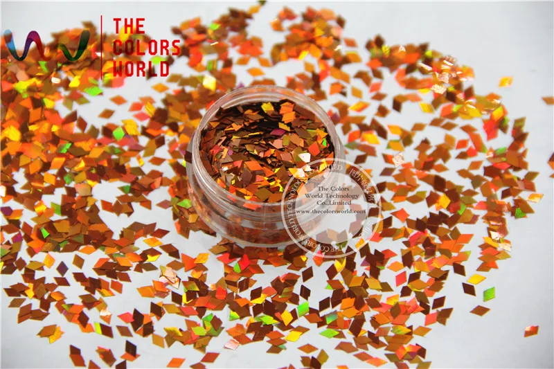 TCA401 Laser Holographic Light Copper Colors Diamond shape 3MM Size Glitter for Nail Art and DIY