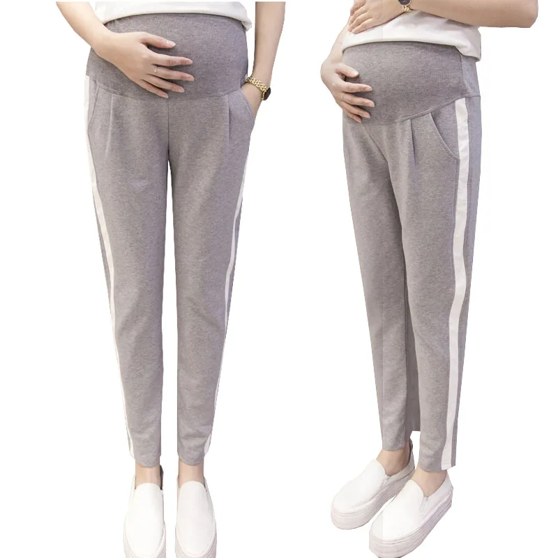 Casual Cotton Sport Maternity Pants For Pregannt Women Wear Pregnancy