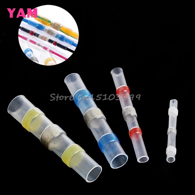 

40Pcs 4 Sizes Waterproof Solder Sleeve Heat Shrink Tube Wire Terminal Connectors G08 Drop ship