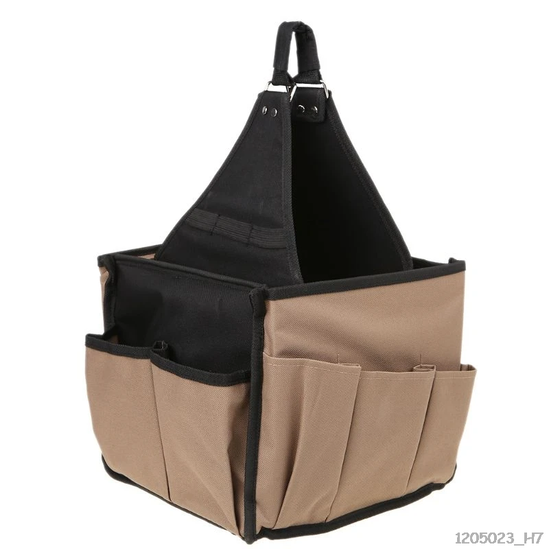 

Men Multi-Pocket Tool Bag Utility Pouch Electricians Hanging Bucket Hardware Belt Gardening Tools Storage Organizer