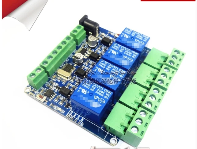 

Modbus 4 road relay module STM8S103 system 4 road input 485 communication DIY