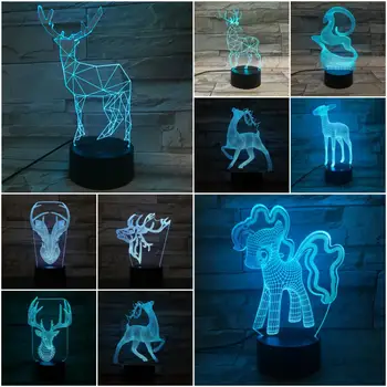 Chirstmas Elanden Dier Herten 3D Lamp Rgb Luminaria Led Nachtlampje Multicolor Blub Usb Stemming Kinderen Slaapkamer 2019 Xmas Pony decor Chirstmas Elanden Dier Herten 3D Lamp Rgb Luminaria Led Nachtlampje Multicolor Blub Usb Stemming Kinderen Slaapkamer 2019 Xmas Pony decor