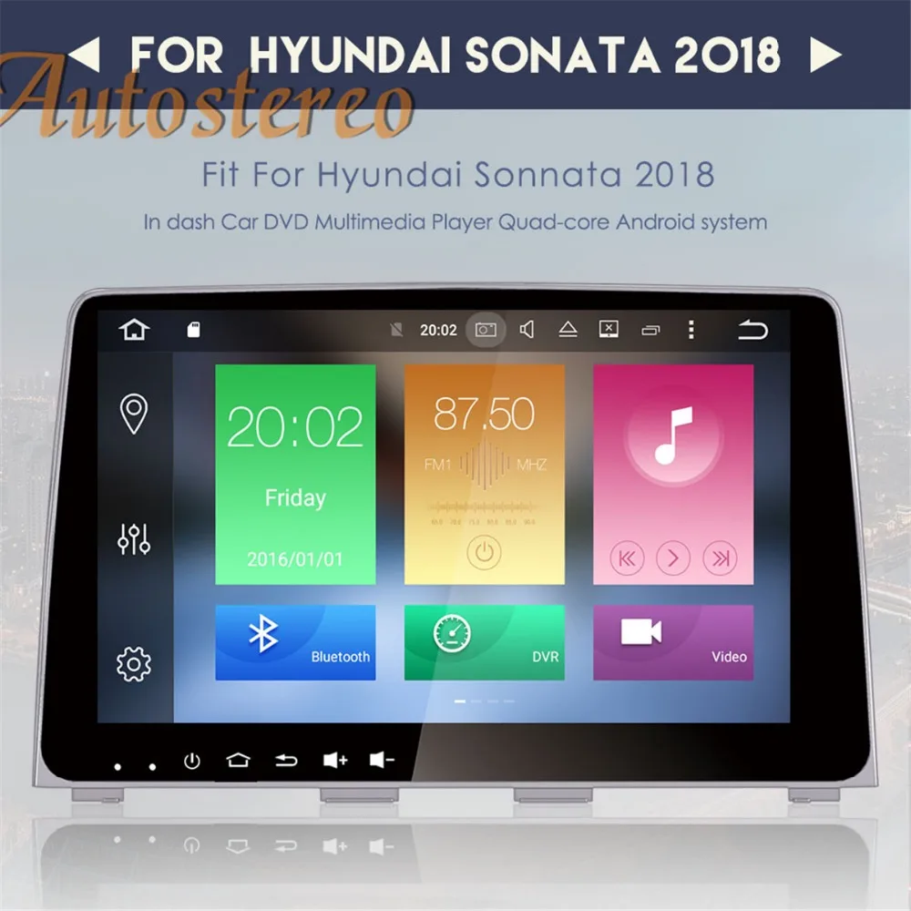 

Android8 7.1 Car GPS navigation Car DVD player For Hyundai Sonata 2018 multimedia SatNAV Navi Eight core CPU 4GB RAM newest unit