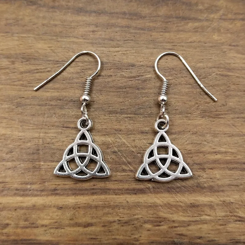 Серьги с кельтским узлом 1 пара серьги брелоком серебряные Pagan Wicca подарки для нее