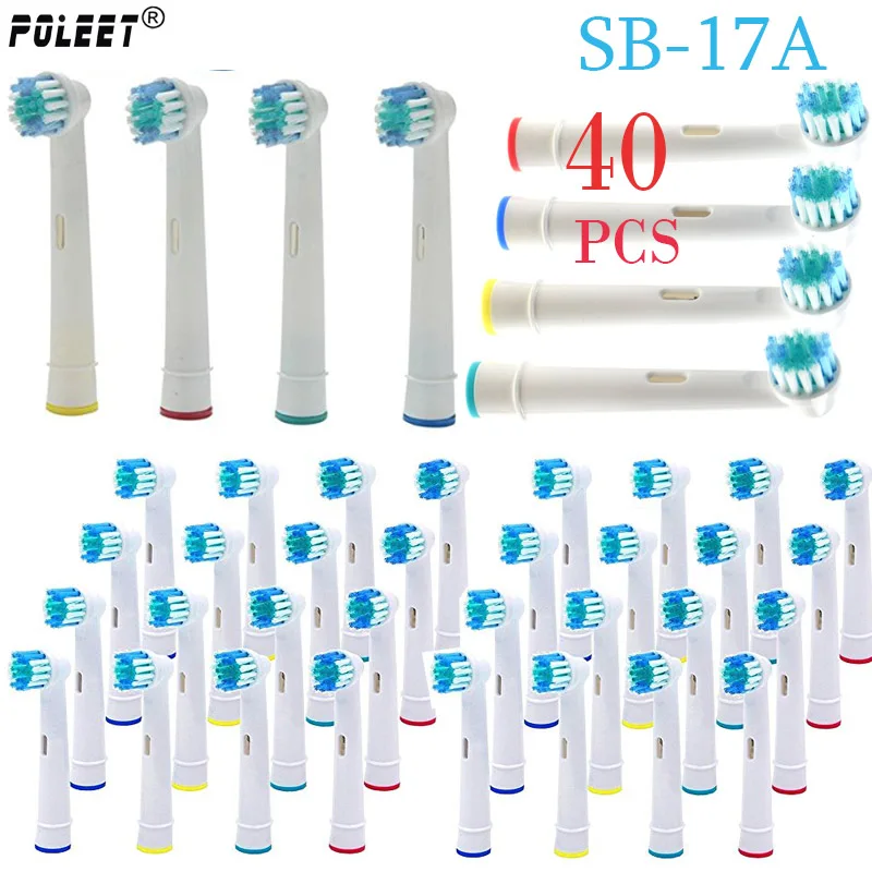 

40PCS Electric Toothbrush Heads SB-17A EB-18A EB-25A EB-50A EB-10A SB-20A EB-17A SB-417A EB-30A S32-4 SR12A.18A EBS-17A IP-17A
