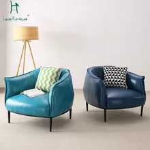 Луи Мода кафе стул скандинавский один кожаный диван спальня для отдыха гостиная Coffeedesigner современный минималистский американский стиль
