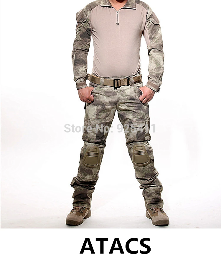 Тактическая Военная форма, одежда, армейская Военная Боевая форма, тактические штаны с наколенниками, камуфляжная одежда