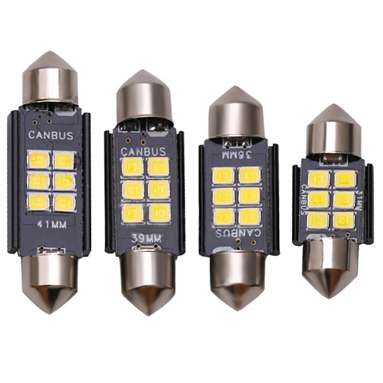 1 шт. гирлянда лампы CANBUS 31 мм 36 39 41 C5W светодиодный без ошибок 3030 6 SMD интерьерные для