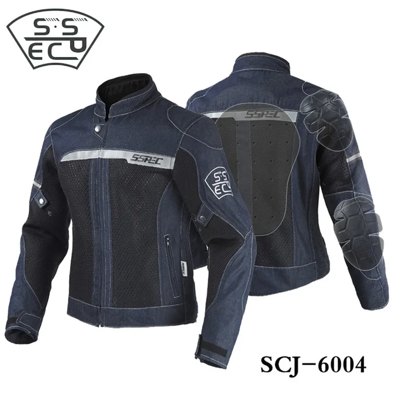 SSPEC гоночная мотоциклетная куртка Повседневная джинсовая Chaqueta Moto дышащая одежда