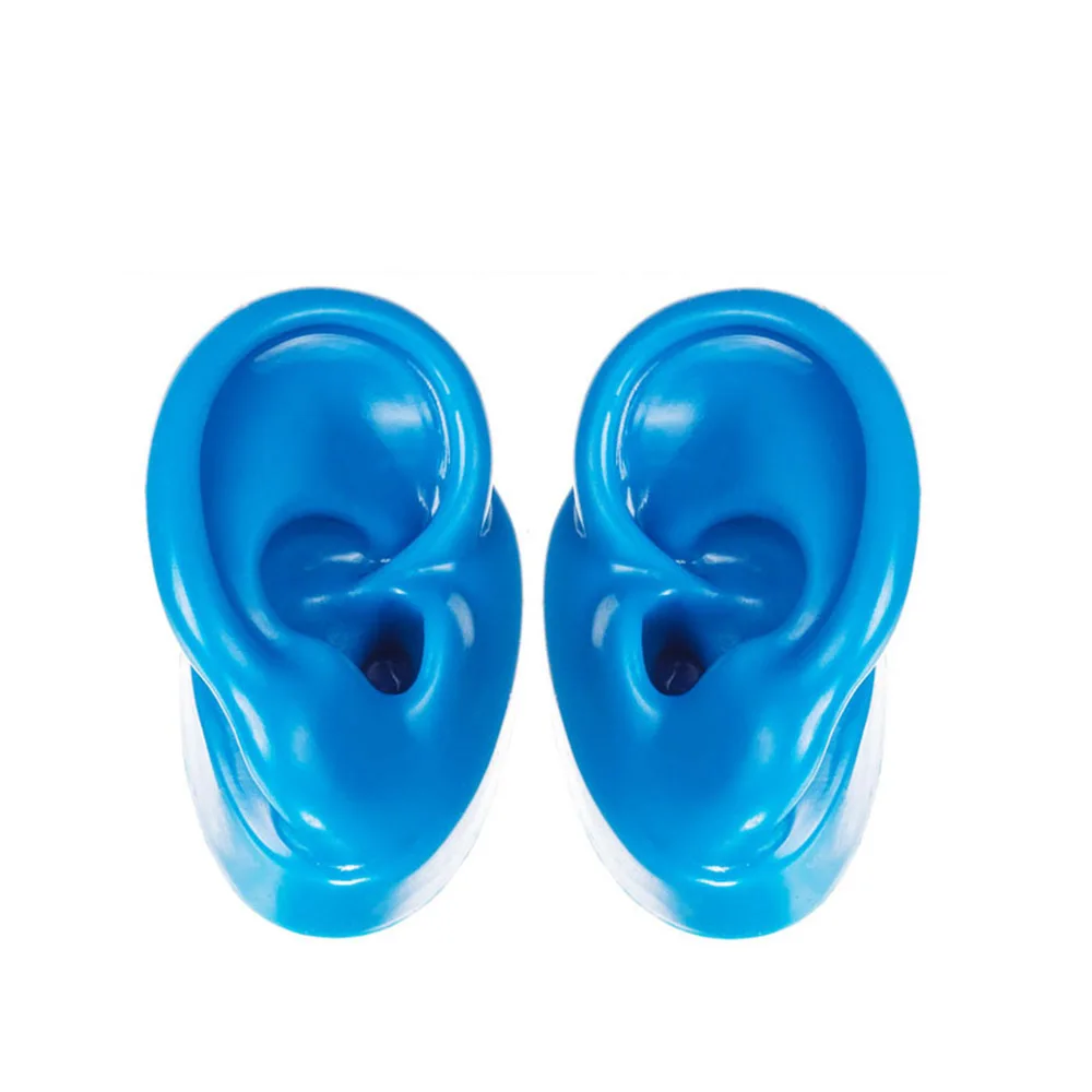 1 пара силиконовых ушей для слуховых аппаратов и IEM дисплей эмуляционные уши(1 левое ухо+ 1 правое ухо - Цвет: Blue