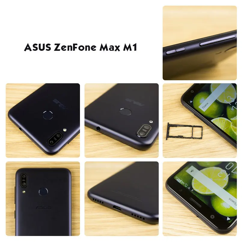 ASUS ZenFone Max M1 ZB555KL 4G LTE Смартфон Android 8,0 5,5 дюйма 4000 mAh Батарея двойной сзади Камера 13MP+ 8MP мобильного телефона