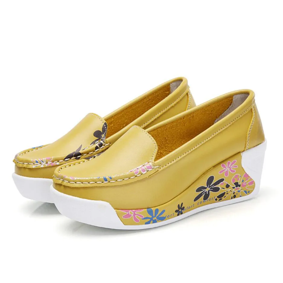 Koovan/женские туфли-лодочки на толстой подошве; коллекция года; сезон весна-осень; женская обувь; обувь для медсестры; повседневная обувь на танкетке для мам